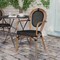 Flash Furniture Marseille Thonet French Bistro Stacking Chair w/Arms, Black Textilene and Bamboo Print Alum Frame SDA-AD642002A-TXT-BK-NAT-GG - alternate 5